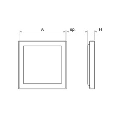 Strieška plechová plochá, pozinkovaná, 80x80x1.5mm Strieška plechová plochá, pozinkovaná, 80x80x1.5mm